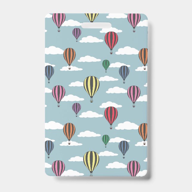 Colourful hot air balloons ID badge (Front)