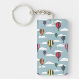 Colourful hot air balloons key ring