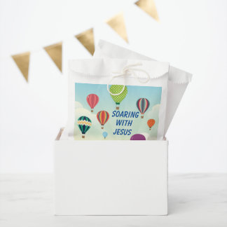Colourful hot air balloons kids favour bags