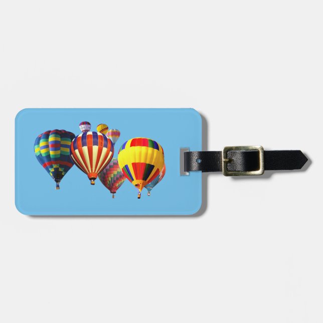 Colourful Hot Air Balloons Luggage Tag (Front Horizontal)
