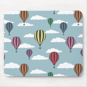 Colourful hot air balloons mouse mat