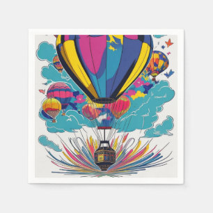 Colourful Hot Air Balloons  Napkin