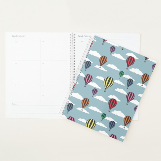 Colourful hot air balloons planner (Display)