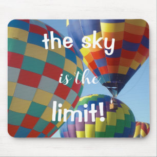 Colourful Hot Air Balloons "The Sky is the Limit!" Mouse Mat