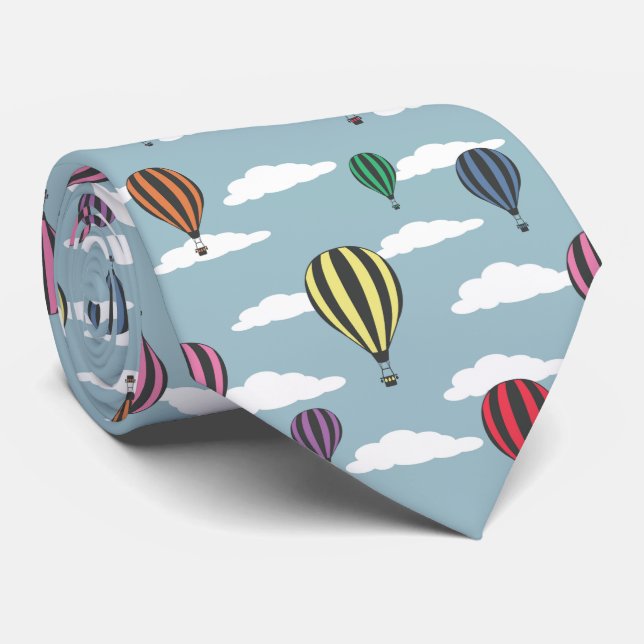 Colourful hot air balloons tie (Rolled)