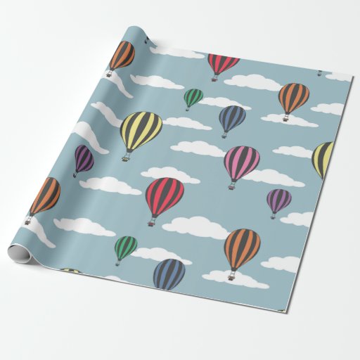 Image of Colourful hot air balloons Wrapping Paper