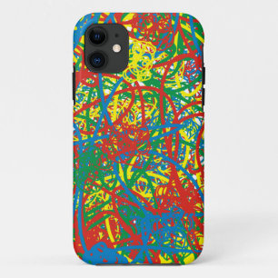 Colourful hot mess blast multi colour splash iPhone 11 case