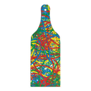 Colourful hot mess blast multi colour splash cutting board