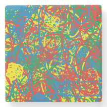 Colourful hot mess blast multi colour splash marbl