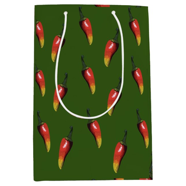 Colourful Hot Peppers Custom Medium Gift Bag (Front)