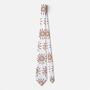 Colourful Hot Peppers Mandala  Custom Tie
