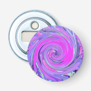 Colourful Hot Pink and Purple Boho Hippie Swirl Bottle Opener
