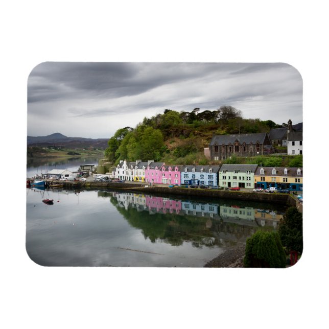Colourful houses in Portree, Skye Magnet (Horizontal)