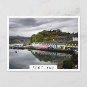 Colourful houses in Portree, Skye Postcard