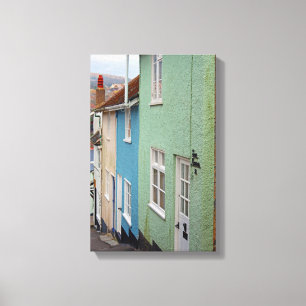 Colourful houses, Lyme Regis, Dorset, England Canvas Print