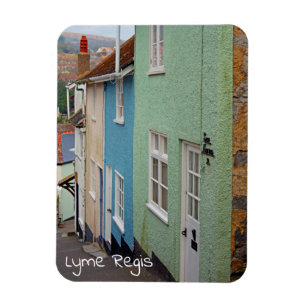 Colourful houses, Lyme Regis, Dorset, England Magnet
