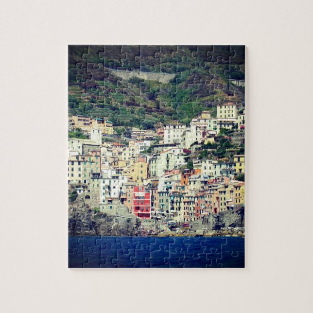 Colourful Houses on Italy Coast Jigsaw Puzzle (Vertical)