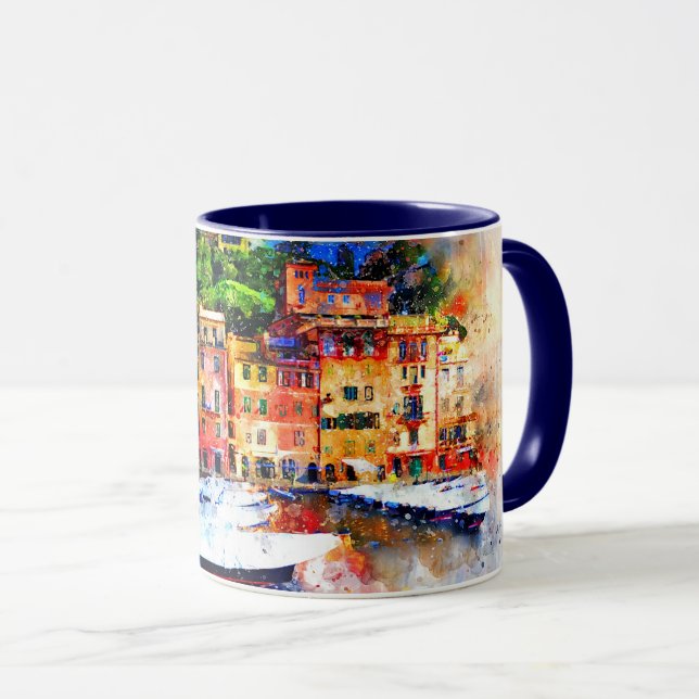 Colourful Houses on the Lake Mug (Front Right)