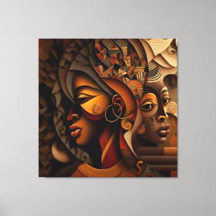 Colourful human oil paintings canvas print