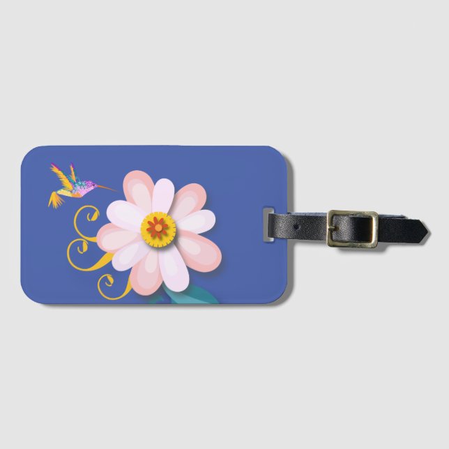 Colourful Humming Bird  Luggage Tag (Front Horizontal)