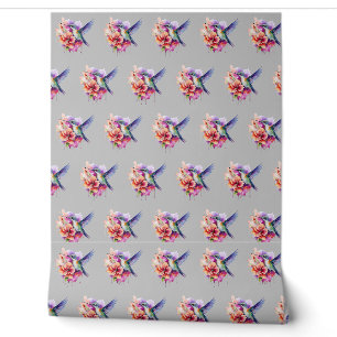 Colourful Hummingbird and Hibiscus Acrylic Wall Ar