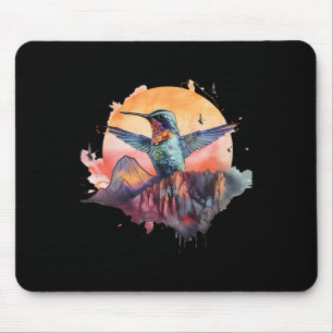 Colourful Hummingbird Bird Watching Earth Day Natu Mouse Mat