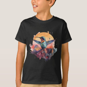 Colourful Hummingbird Bird Watching Earth Day Natu T-Shirt