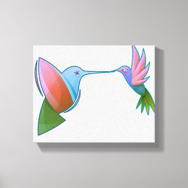 Colourful Hummingbird Canvas Print (Front)