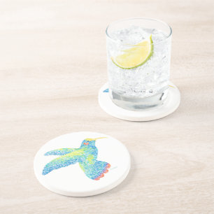 Colourful Hummingbird Sandstone Coaster