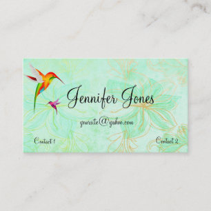Colourful Hummingbirds 2 Business Card