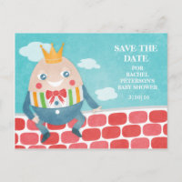 Colourful Humpty Dumpty Baby Shower Save the Date