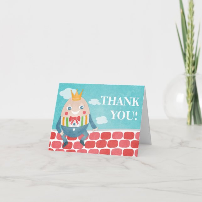 Colourful Humpty Dumpty Baby Shower Thank You Card (Front)