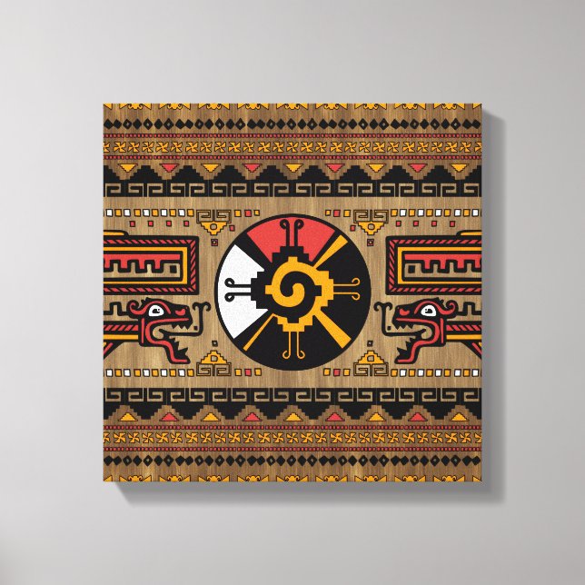 Colourful Hunab Ku Mayan symbol #5 Canvas Print (Front)