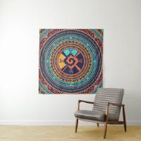 Colourful Hunab Ku Mayan symbol