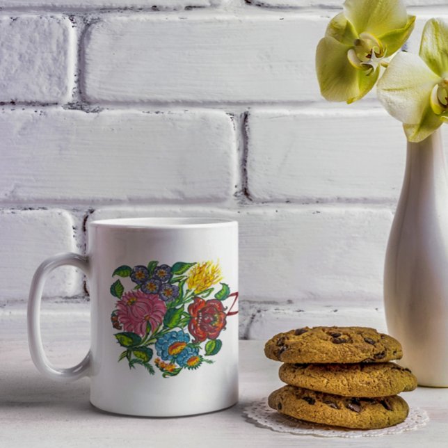 Colourful Hungarian flowers Coffee Mug (Creator Uploaded)