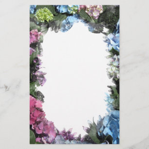 Colourful Hydrangea Blossoms Stationery