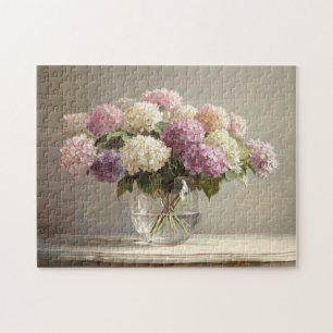 Colourful Hydrangea Bouquet Still Life Jigsaw Puzzle