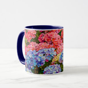 Colourful Hydrangea Flowers Art Mug Cup