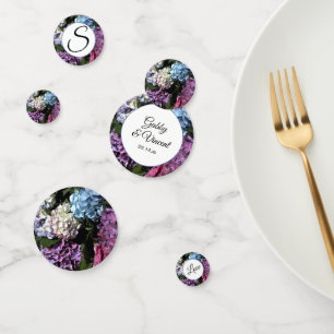Colourful Hydrangea Flowers Wedding Confetti