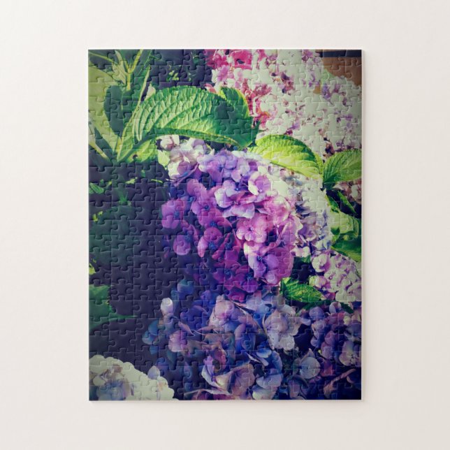 colourful hydrangeas jigsaw puzzle (Vertical)