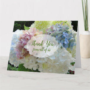 Colourful Hydrangeas Large From All Thank You Card