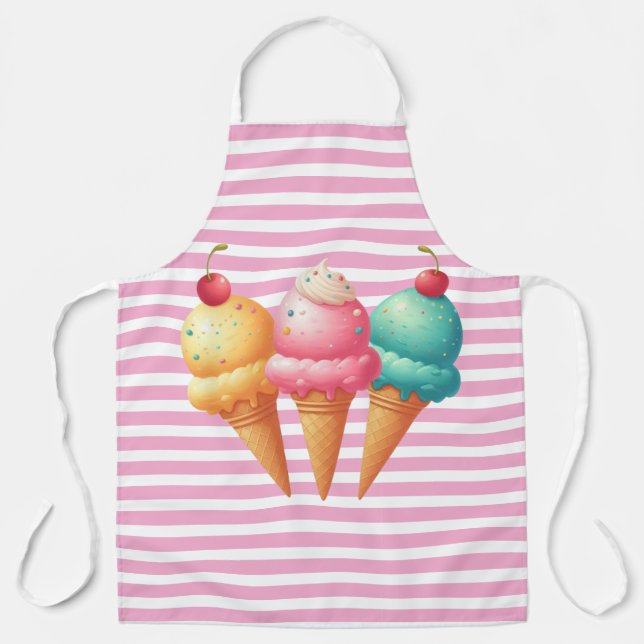 Colourful Ice cream Apron (Front)