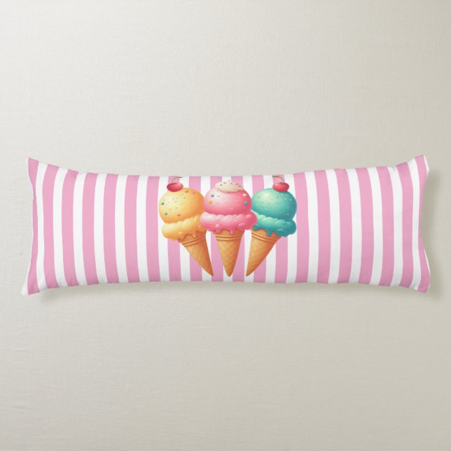 Colourful Ice cream Body Cushion (Front)