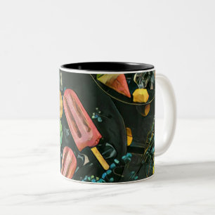 Colourful ice cream cone popsicle Two-Tone coffee mug