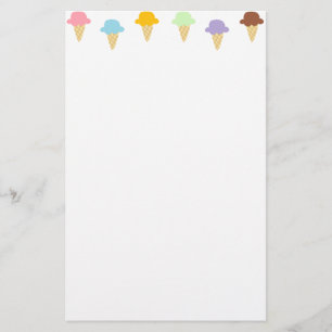 Colourful Ice Cream Cones Stationery