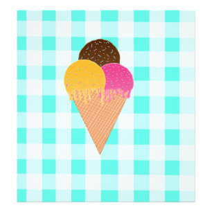 Colourful Ice Cream Illustration Photo Print
