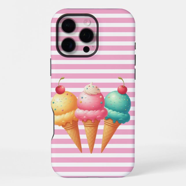 Colourful Ice cream iPhone Case (Back)