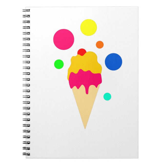 colourful ice cream notebook (Front)