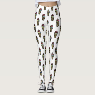 Colourful Ice Cream Pattern Leggings