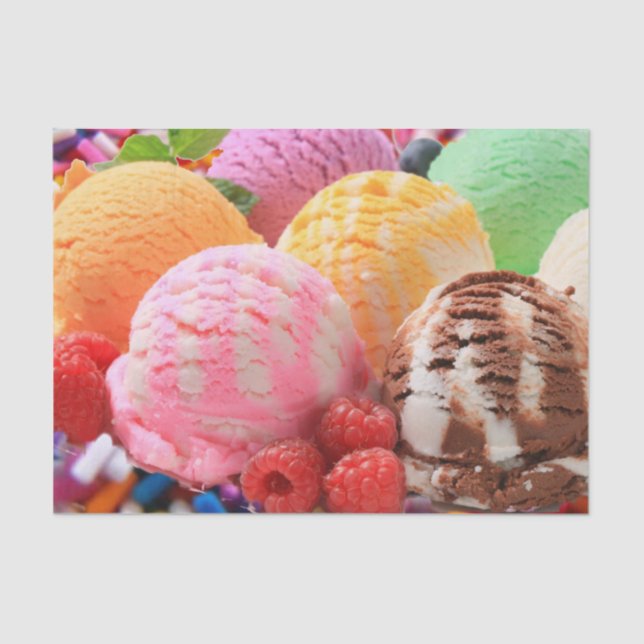 colourful ice cream scoops tissue paper (Front)